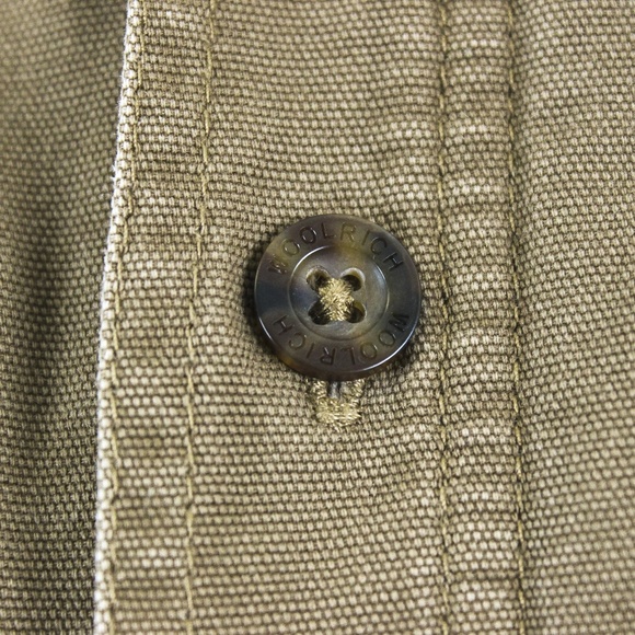 Men's Woolrich Fleece Lined Canvas Shirt Button Down Shirt Jacket, Medium - Picture 6 of 8
